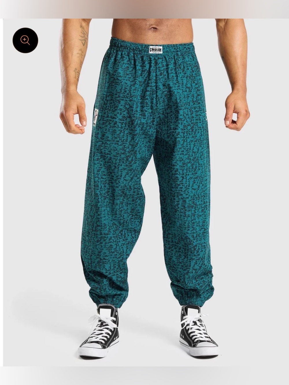 GYMSHARK PRINTED PUMPER PANTS Size Medium